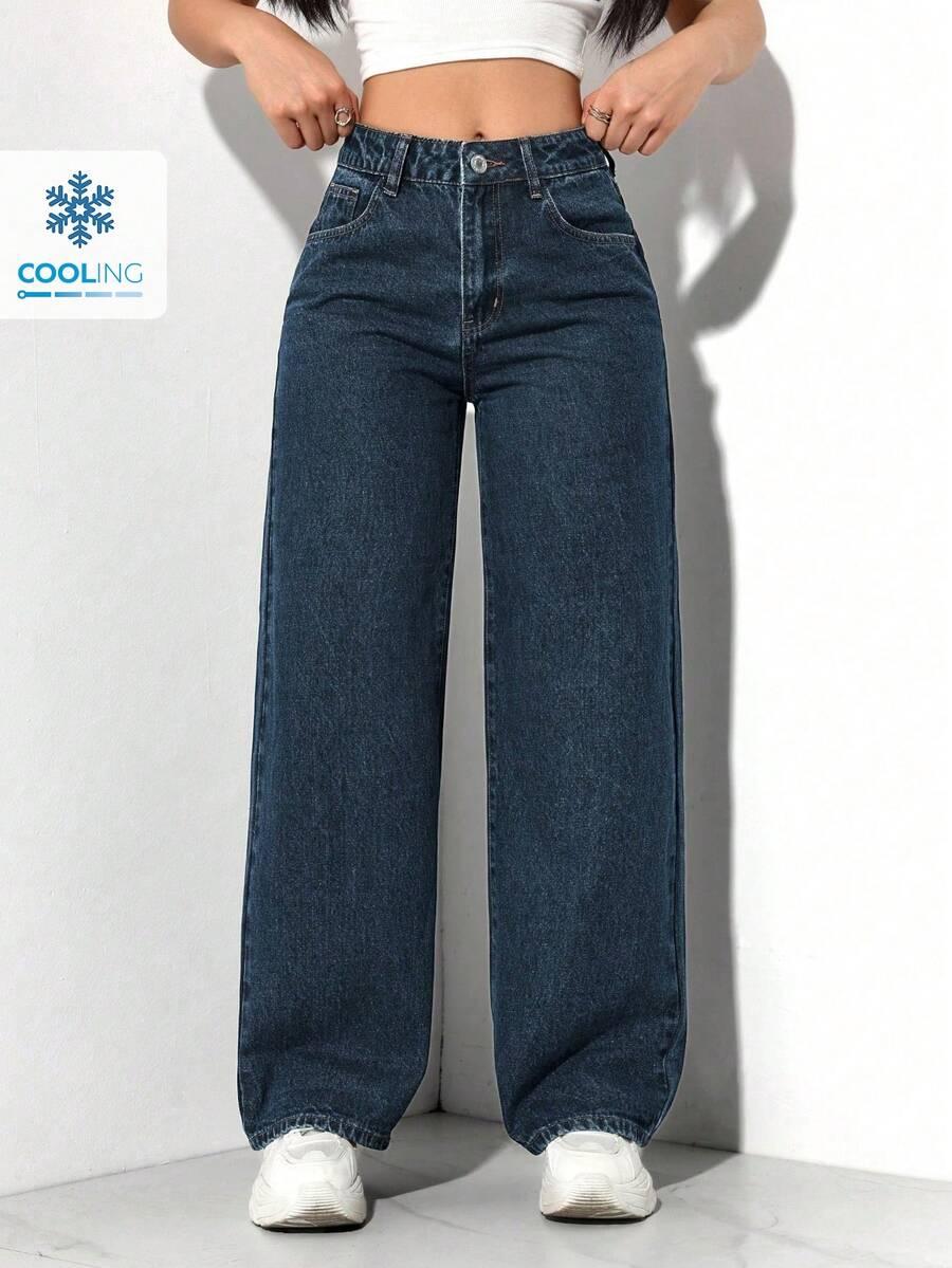 SHEIN SPODNIE JEANS WYSOKI STAN S06__M
