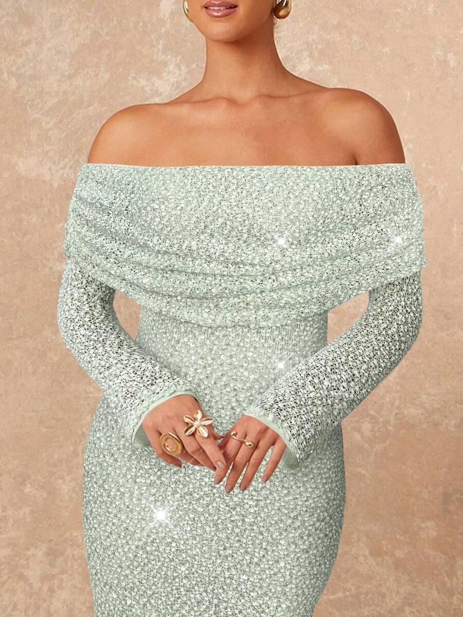 SHEIN ZIELONA MAXI SUKIENKA S06__M