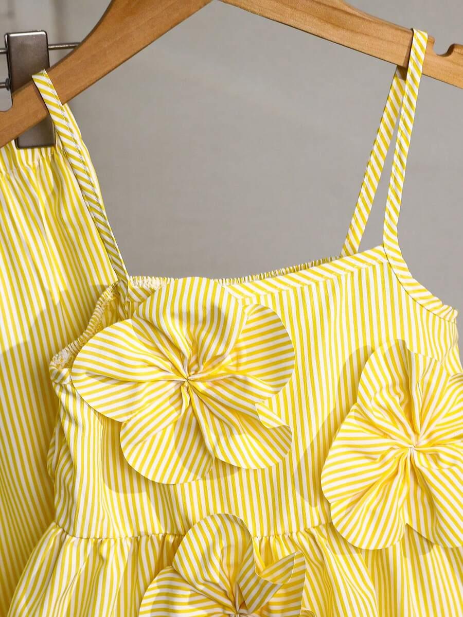 SHEIN ŻÓŁTE SPODNIE TOP WZÓR KOMPLET S06__110-116