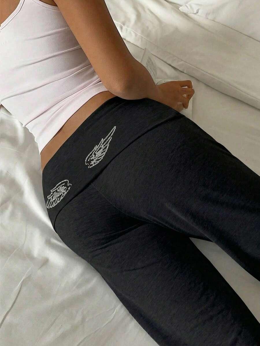 SHEIN CZARNE SPODNIE CASUAL S06__XS
