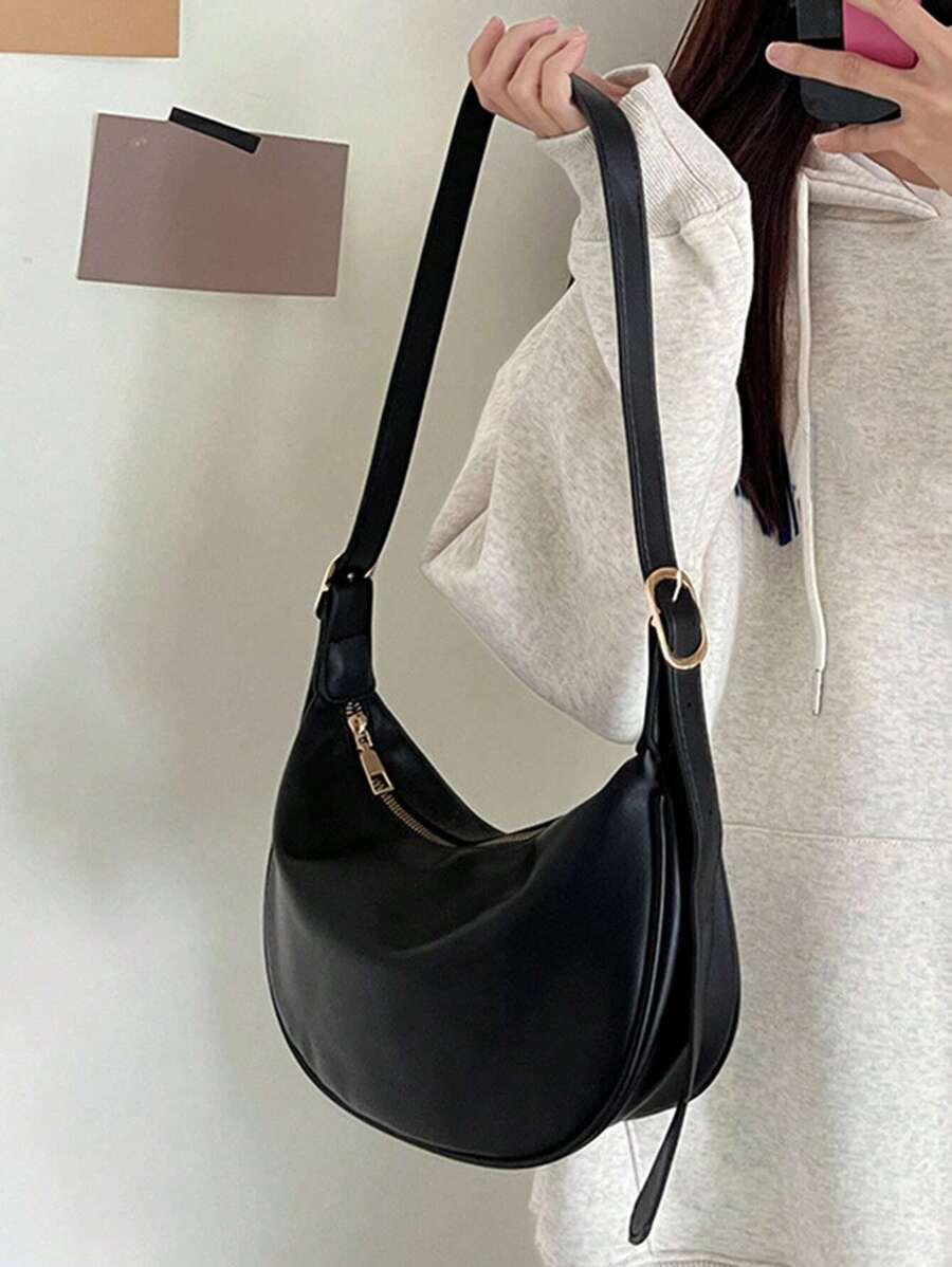 SHEIN CZARNA TOREBKA IMITACJA SKÓRY S07__28X18 CM