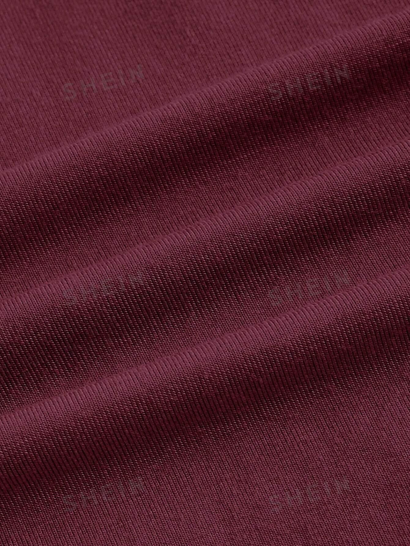 SHEIN BORDOWY TOP NA RAMIĄCZKACH KORONKA S06__XS