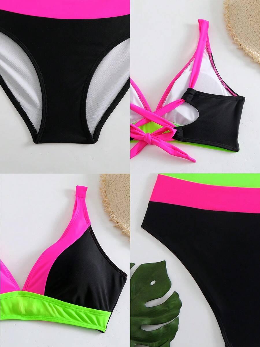 SHEIN DWUCZĘŚCIOWY STRÓJ KĄPIELOWY S09__XXL