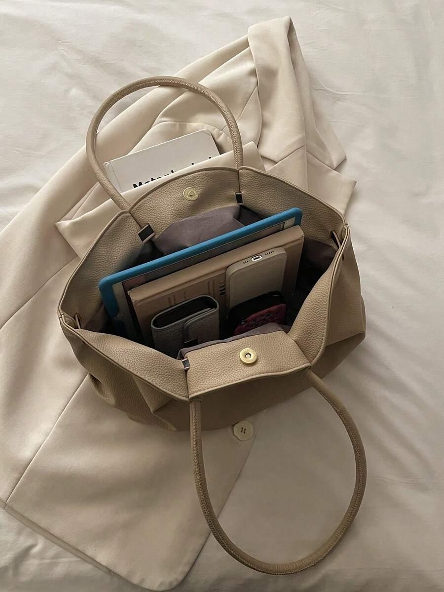 SHEIN BEŻOWA TOREBKA IMITACJA SKÓRY S07__27X20X14CM