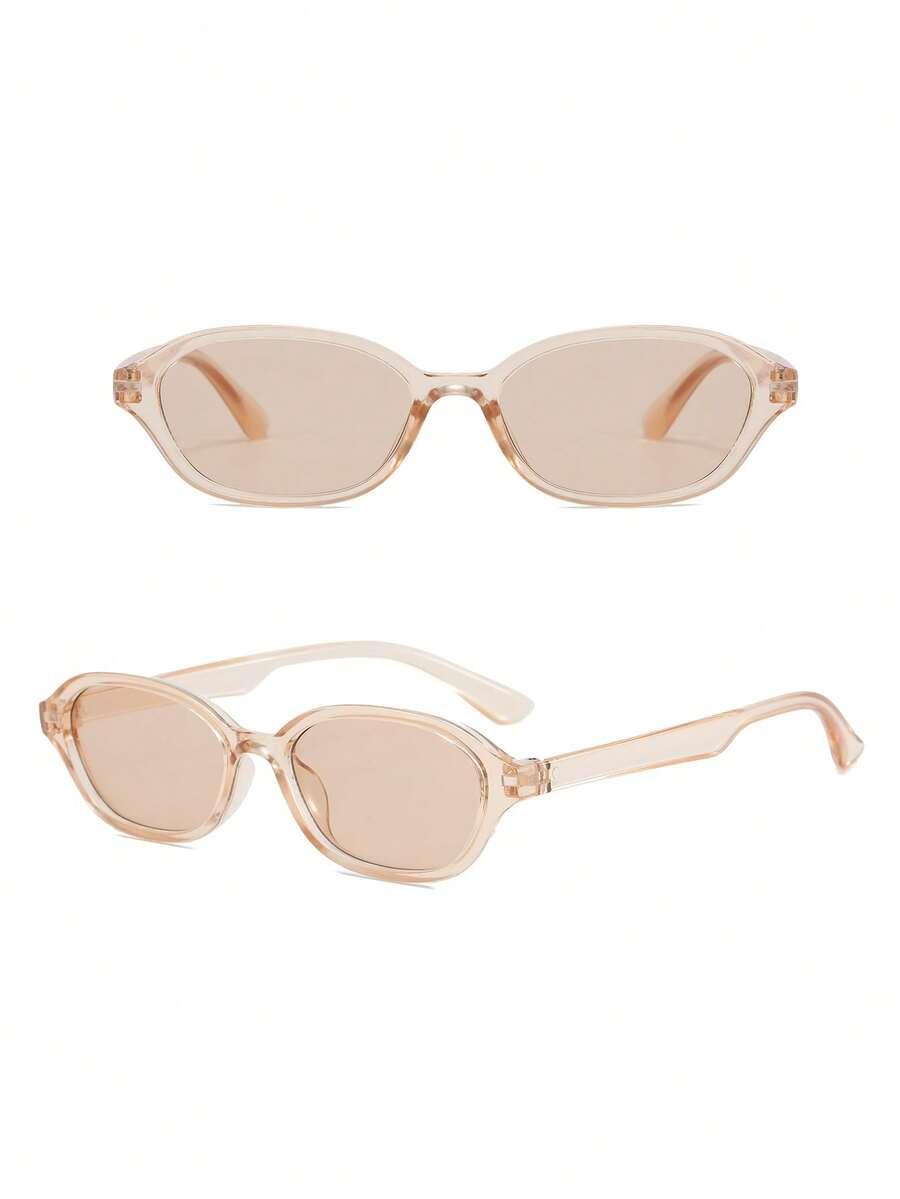 SHEIN BEŻOWE OKULARY PRZECIWSŁONECZNE S07