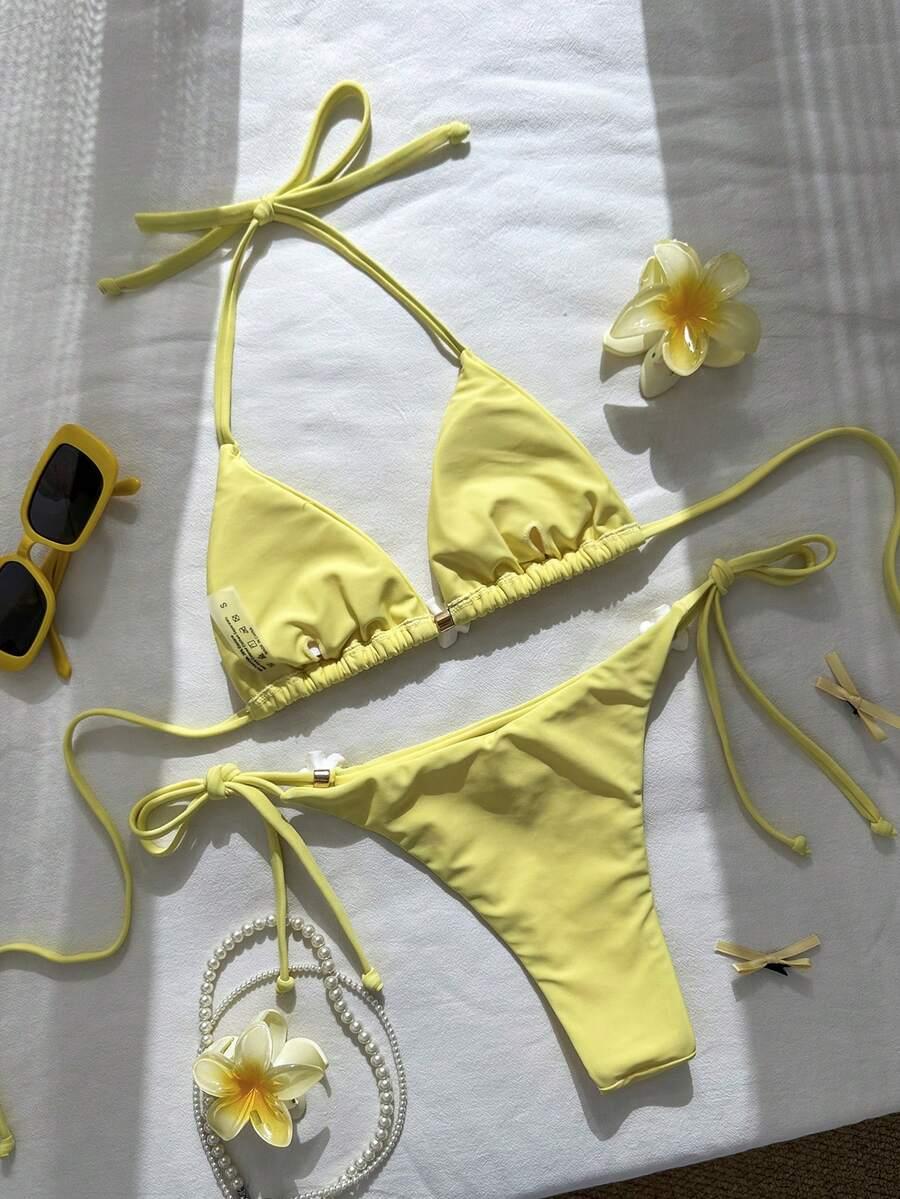 SHEIN DWUCZĘŚCIOWY STRÓJ KĄPIELOWY S09__L