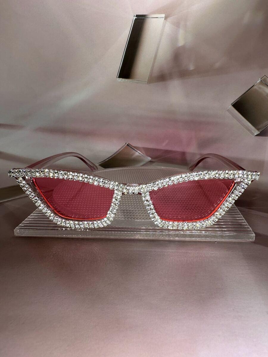 SHEIN RÓŻOWE OKULARY PRZECIWSŁONECZNE S07