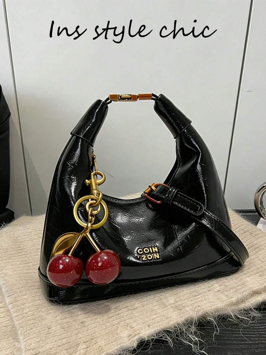 SHEIN CZARNA TOREBKA IMITACJA SKÓRY S07__29X12CM