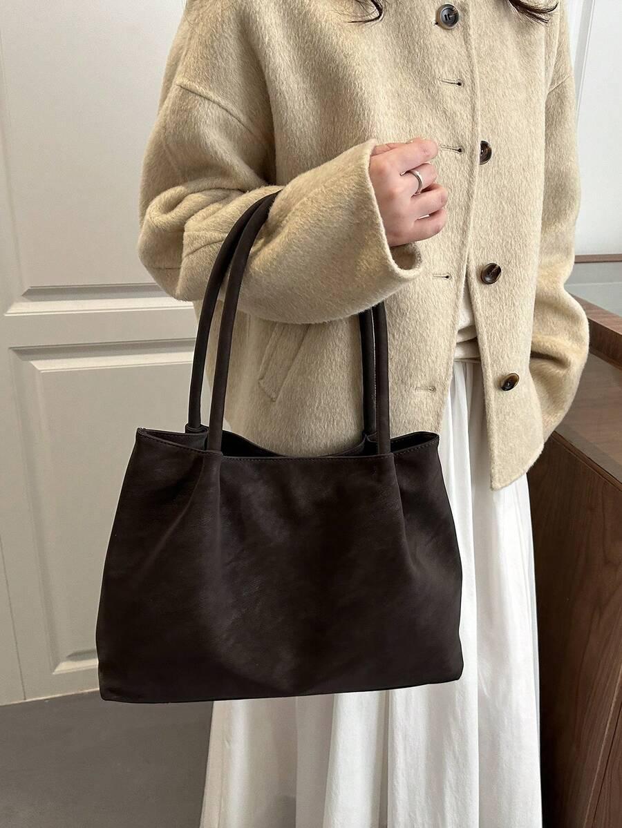 SHEIN BRĄZOWA TOREBKA NA RAMIĘ S07__35X26,5