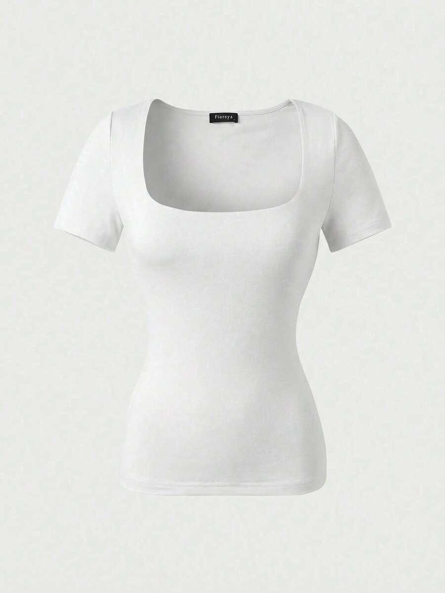 SHEIN BIAŁY GŁADKI TOP S06__XS