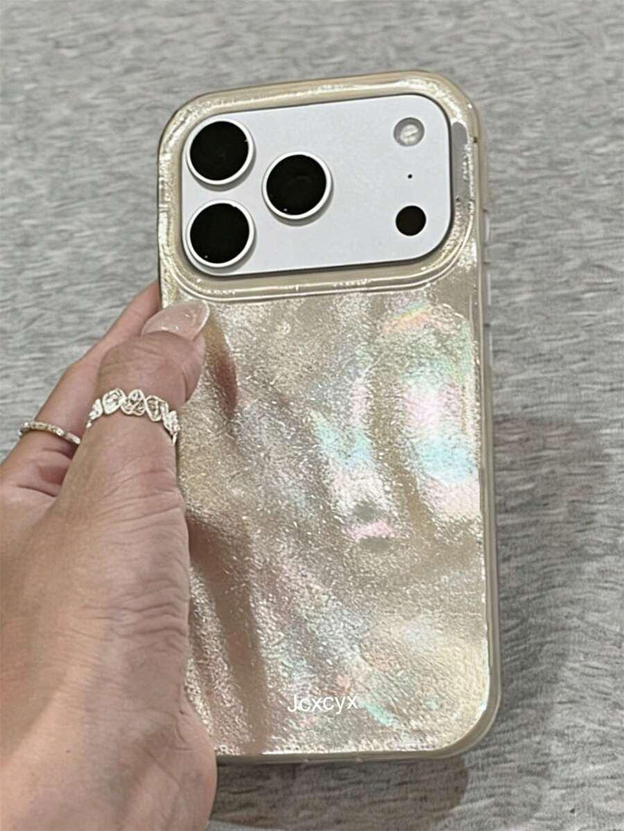 SHEIN ZŁOTE ETUI NA TELEFON IPHONE 16 PRO S07