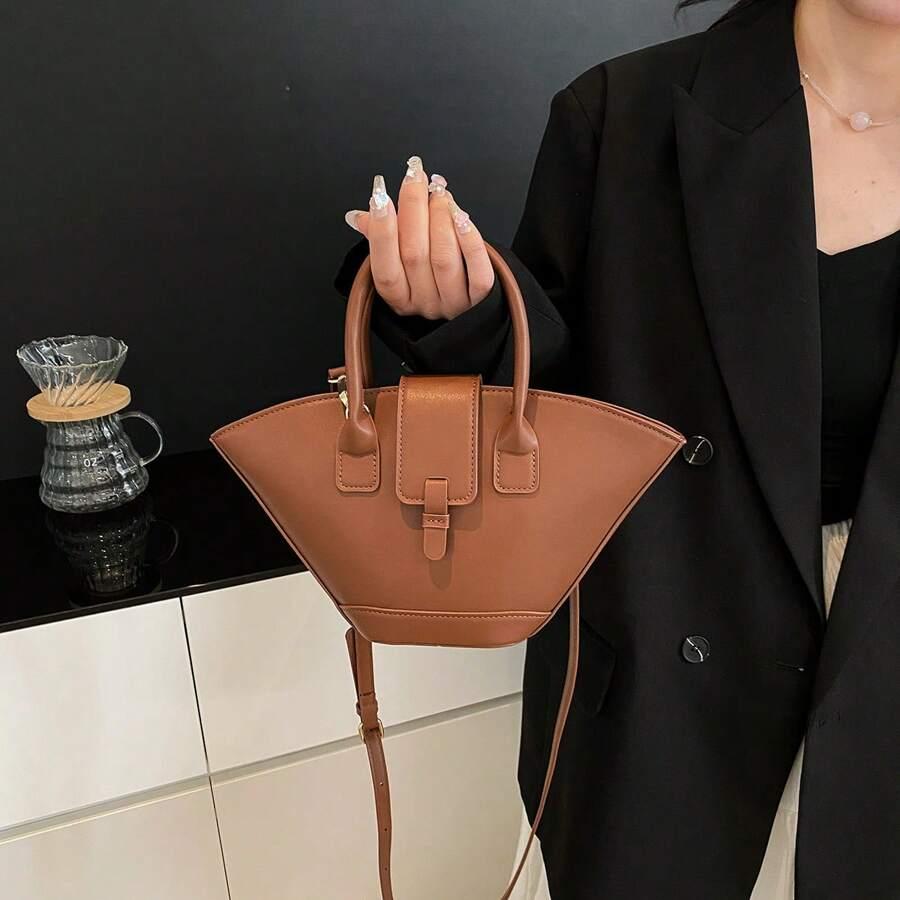 SHEIN BRĄZOWA TOREBKA IMITACJA SKÓRY S07__17X13CM