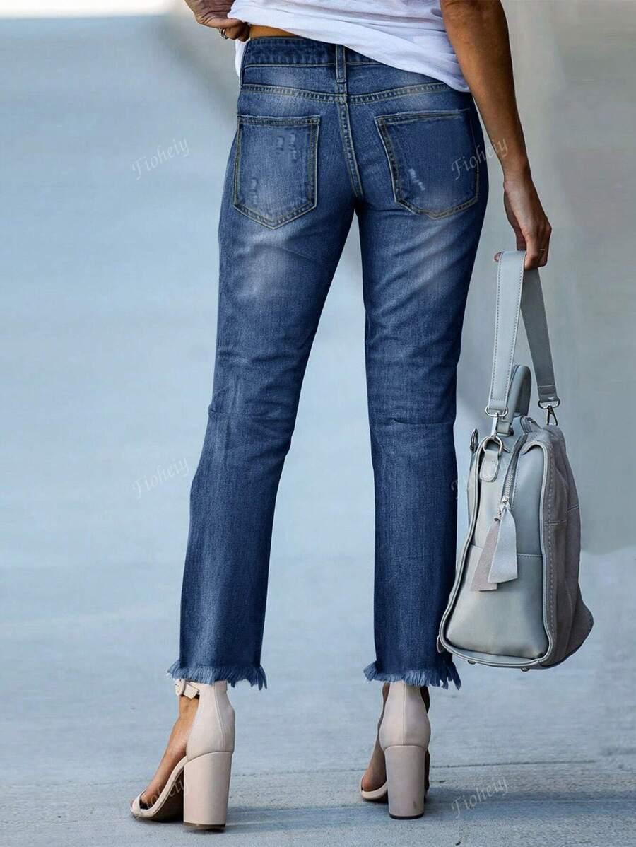 SHEIN NIEBIESKIE SPODNIE JEANS S06__S