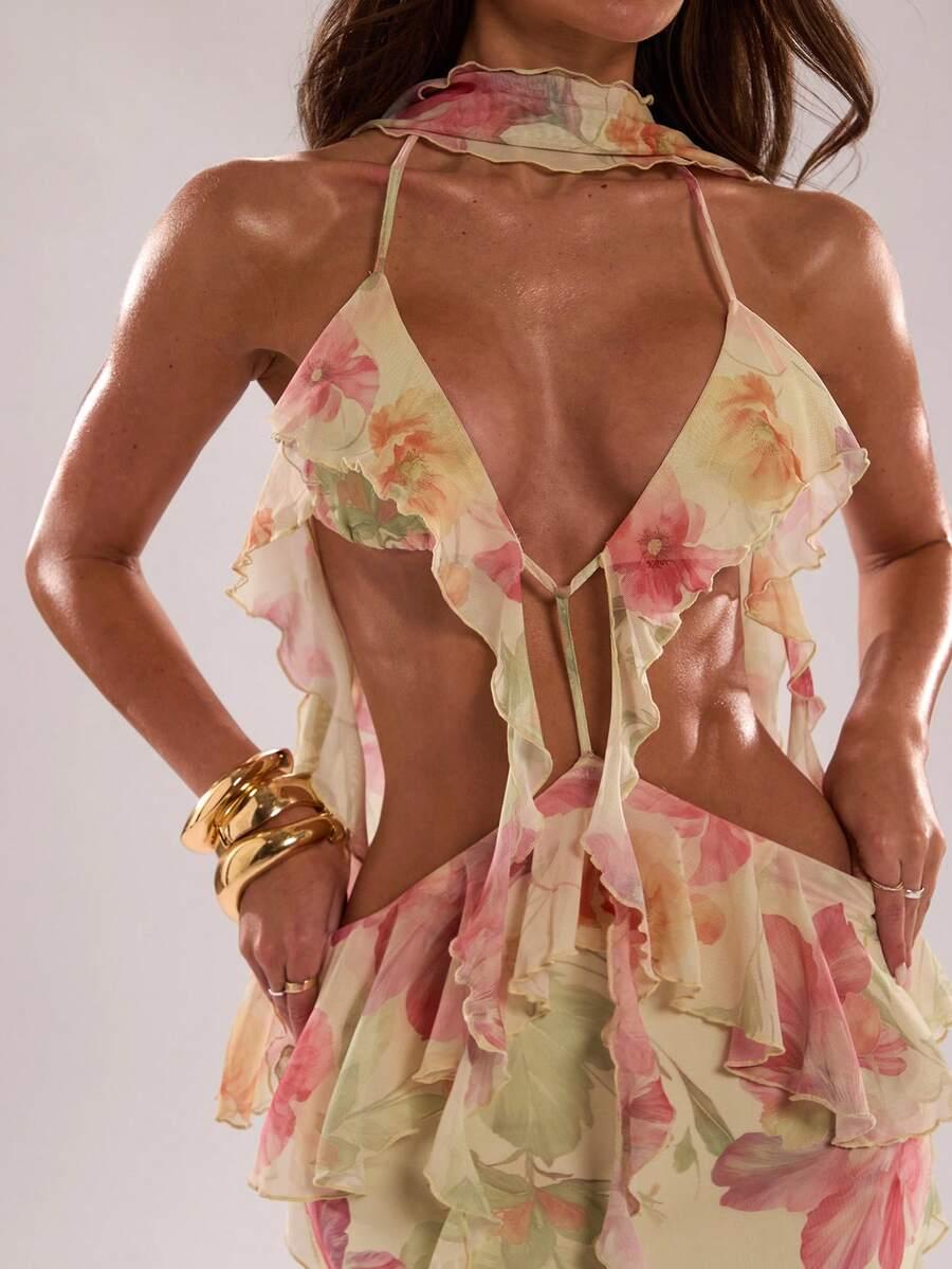 SHEIN MAXI SUKIENKA KWIATY S06__S