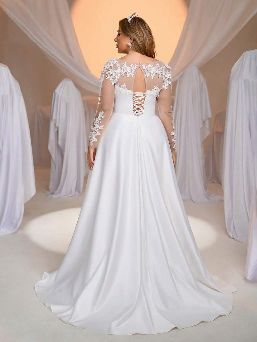 SHEIN SUKNIA ŚLUBNA ZDOBIENIE PK01__46