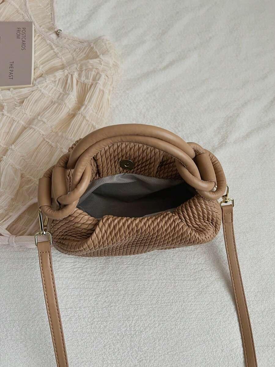 SHEIN BRĄZOWA TOREBKA PASEK S07__8X14X23CM