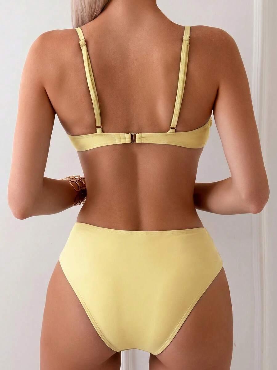 SWIM CHICCIA ŻÓŁTY DWUCZĘŚCIOWY KOSTIUM KĄPIELOWY S09__L