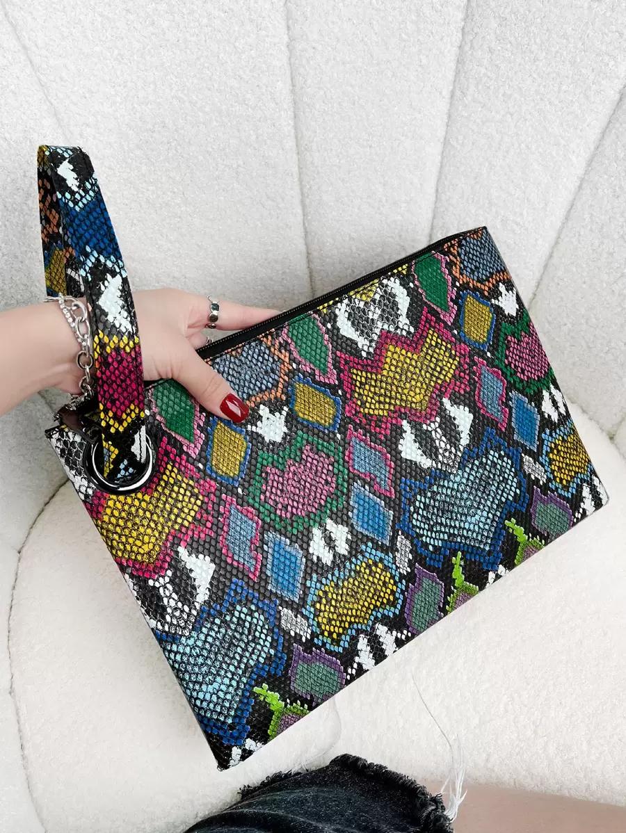 SHEIN KOLOROWA TOREBKA KOPERTÓWKA S07__31X21CM