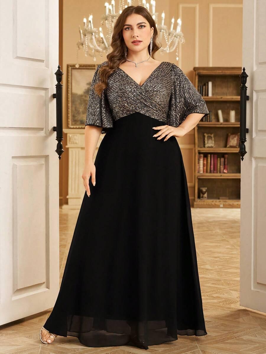 SHEIN CZARNA MAXI SUKIENKA S06__48