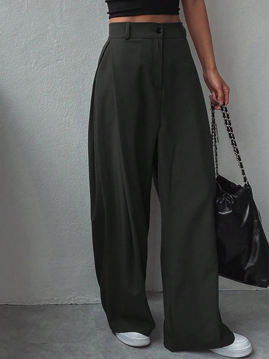 SHEIN CZARNE SPODNIE CASUAL S06__XL