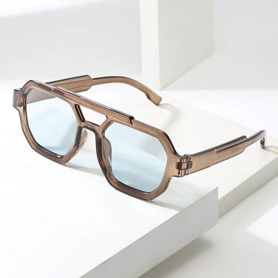 SHEIN BRĄZOWE OKULARY PRZECIWSŁONECZNE S07