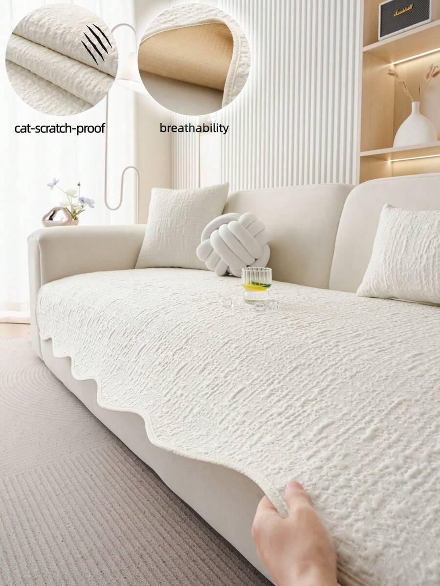 SHEIN KREMOWA NARZUTA NA KANAPĘ S07__90X210