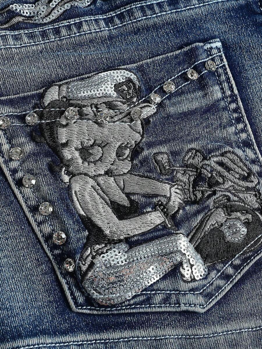 ROMWE NIEBIESKIE SPODENKI JEANS