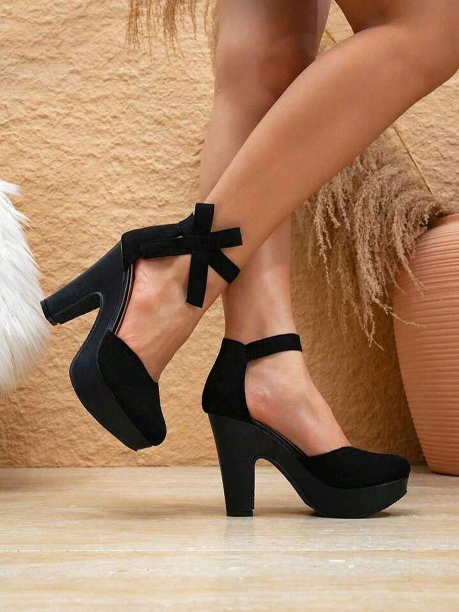 SHEIN CZARNE CZÓŁENKA IMITACJA ZAMSZU S06__38