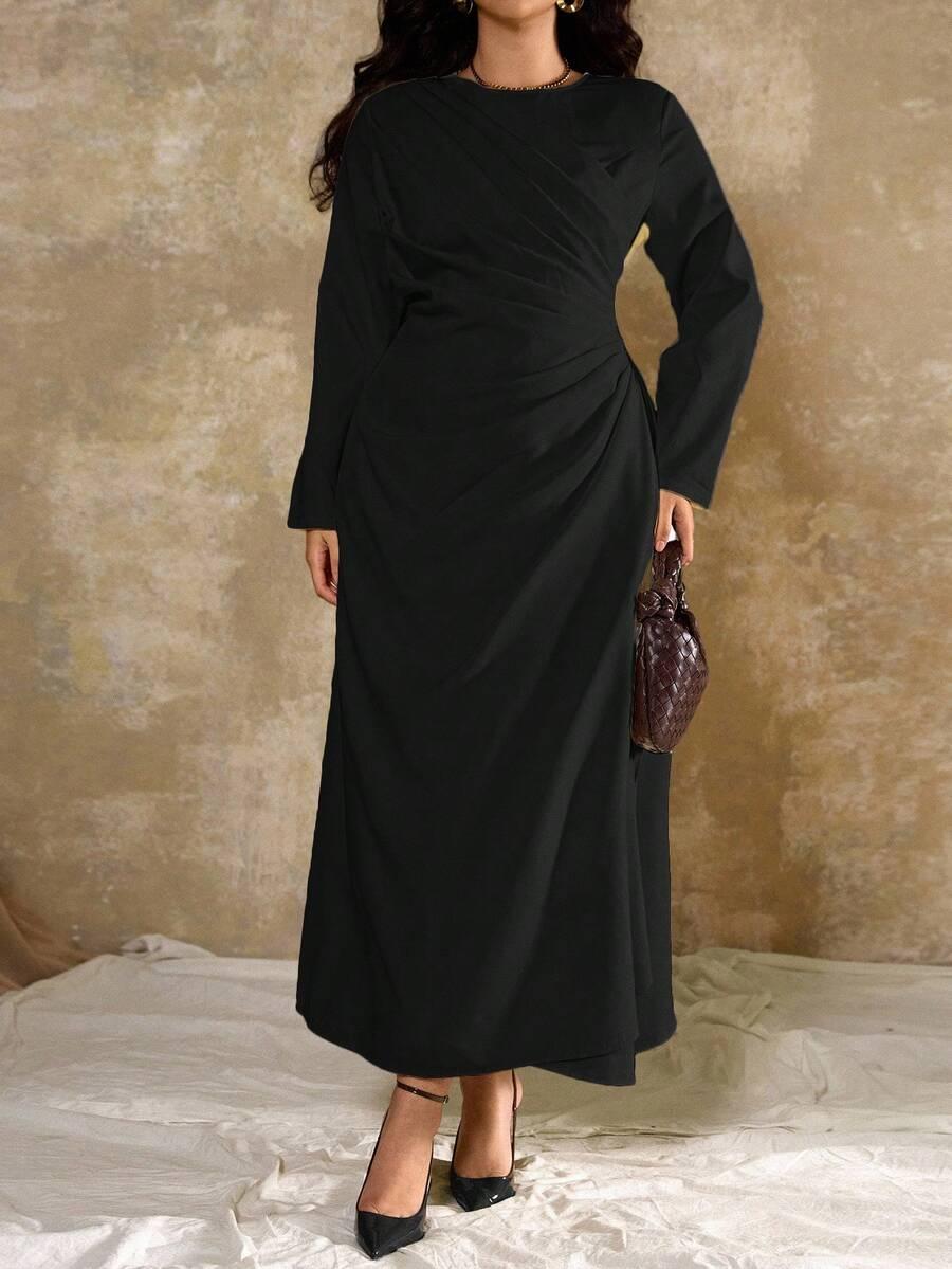 ROVEILLA CZARNA MAXI SUKIENKA S06__46