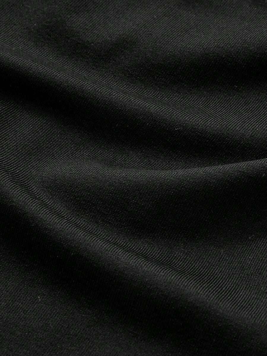 SHEIN CZARNY TOP KORONKA S06__M