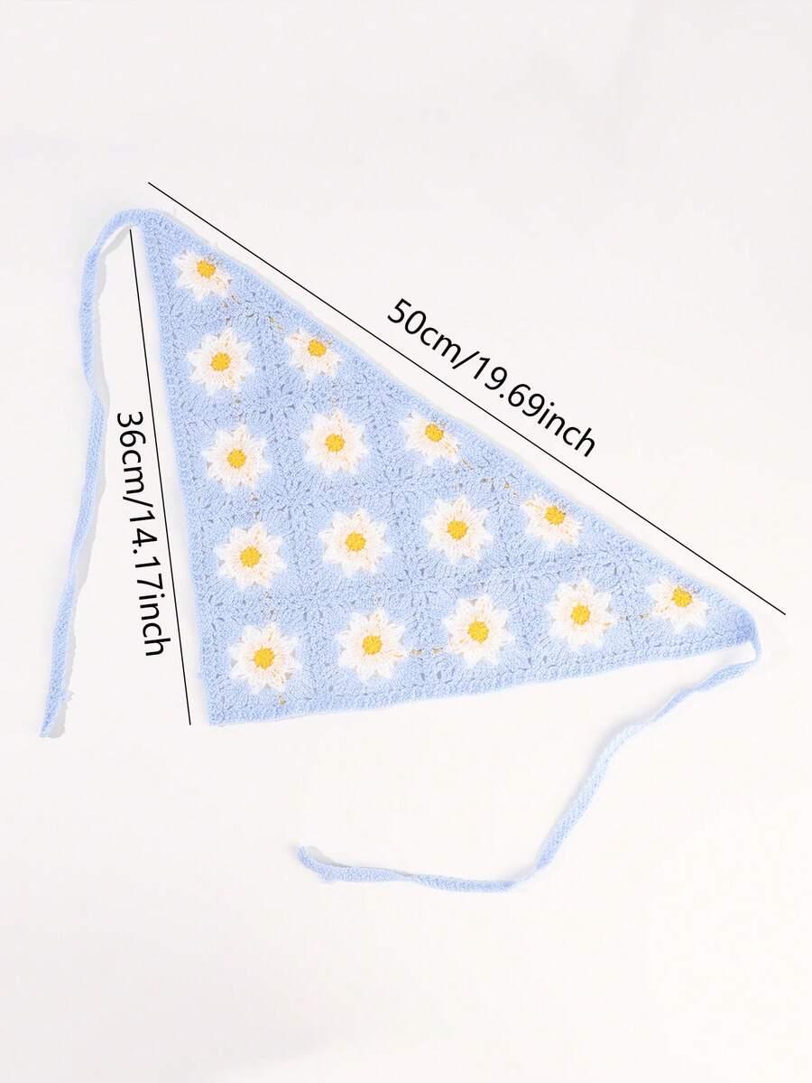SHEIN DZIANINOWA CHUSTKA NA GŁOWĘ WZÓR KWIATY 4-PACK PK01__OS
