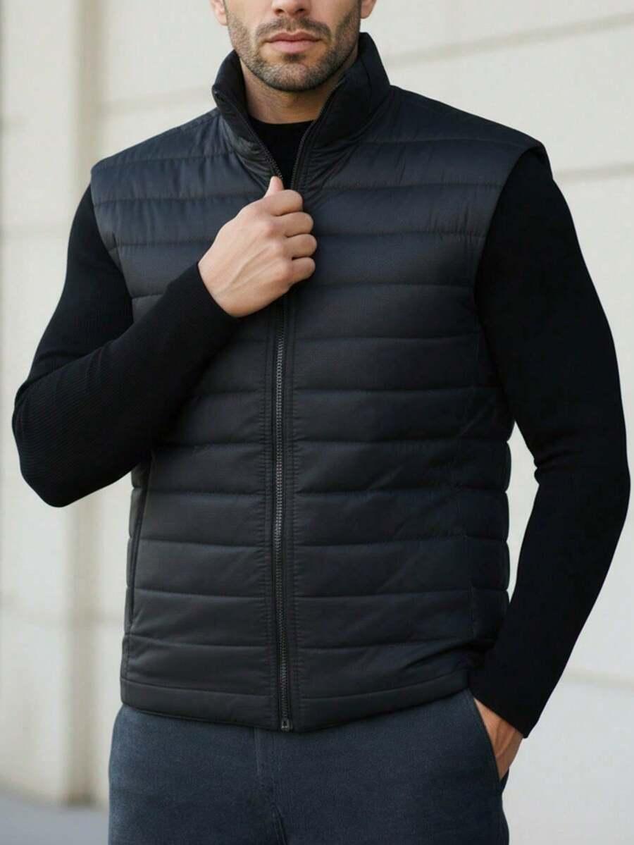 SHEIN CZARNA KAMIZELKA ZAMEK W01__L
