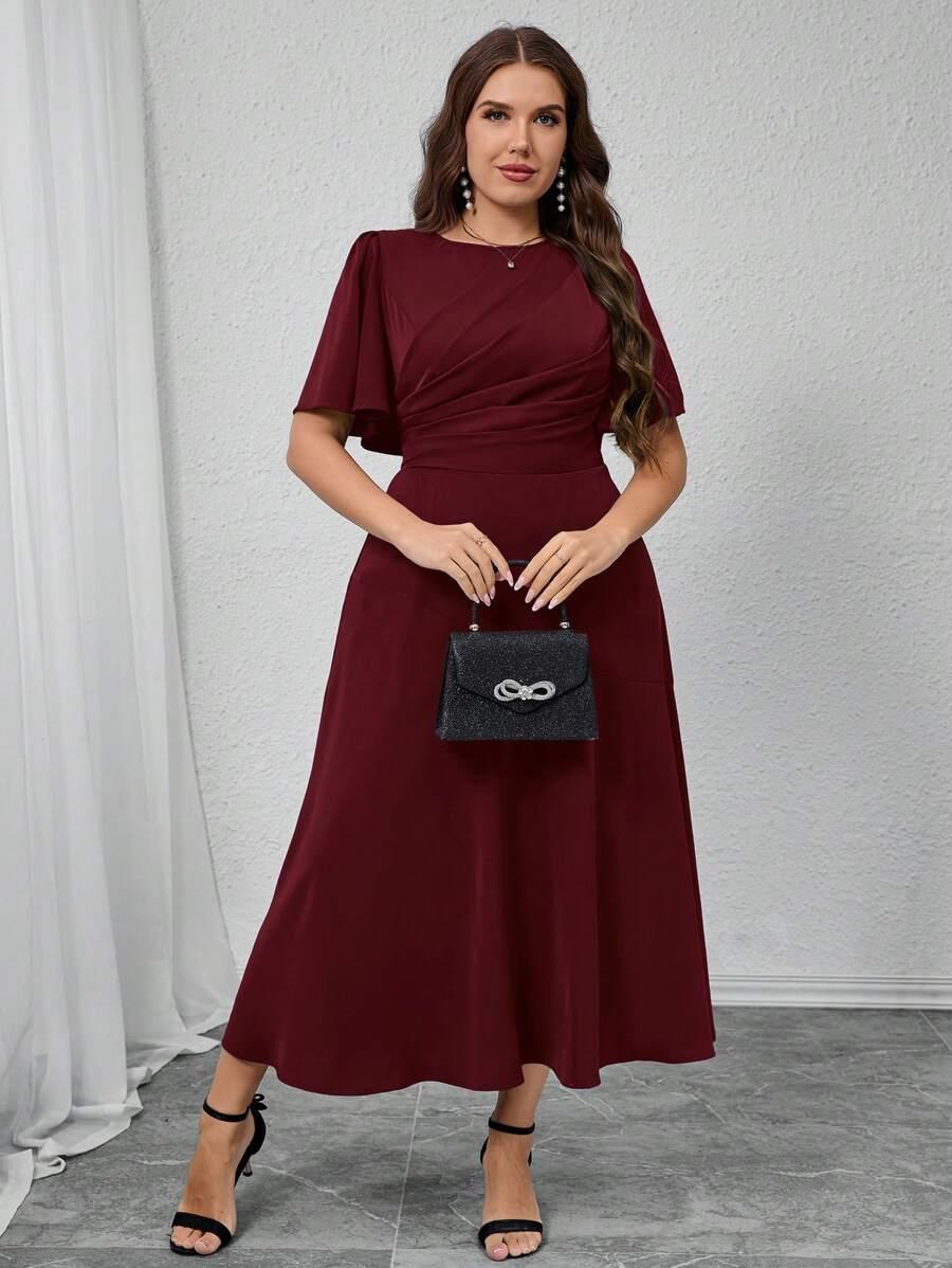 SHEIN CZERWONA MAXI SUKIENKA S06__48