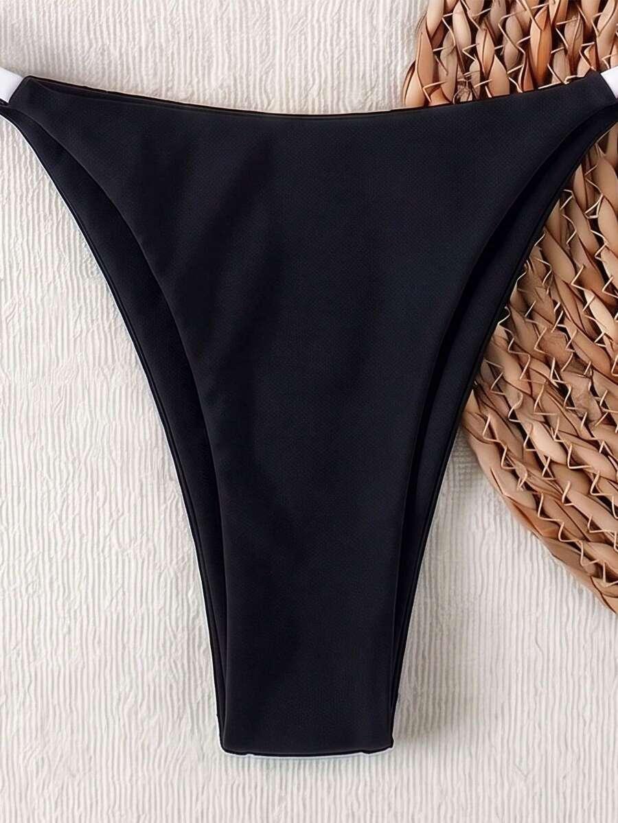 SHEIN DWUCZĘŚCIOWY STRÓJ KĄPIELOWY KONTRAST S09__M