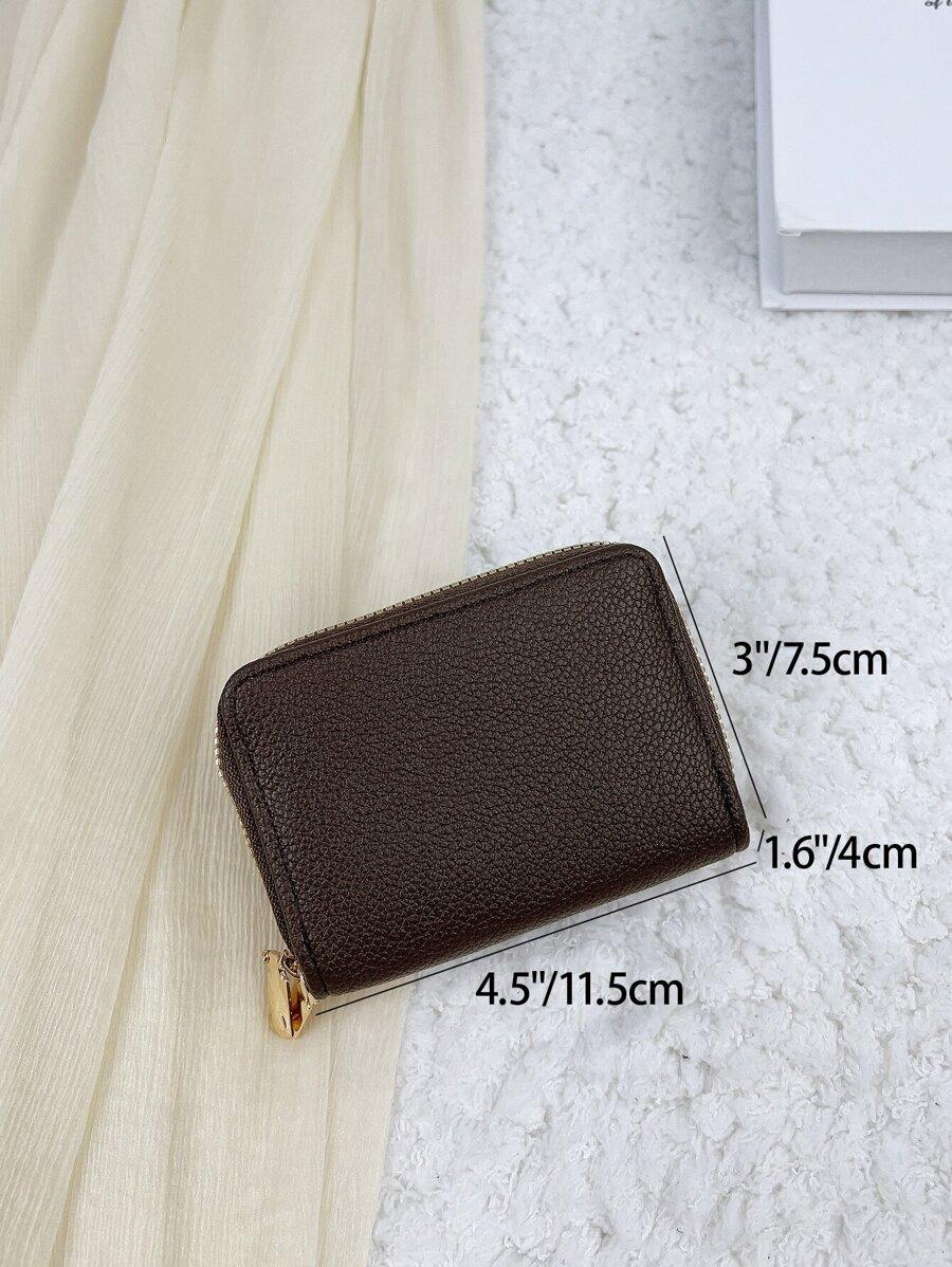 SHEIN BRĄZOWY PORTFEL ZAMEK S07__7.5X11.5CM