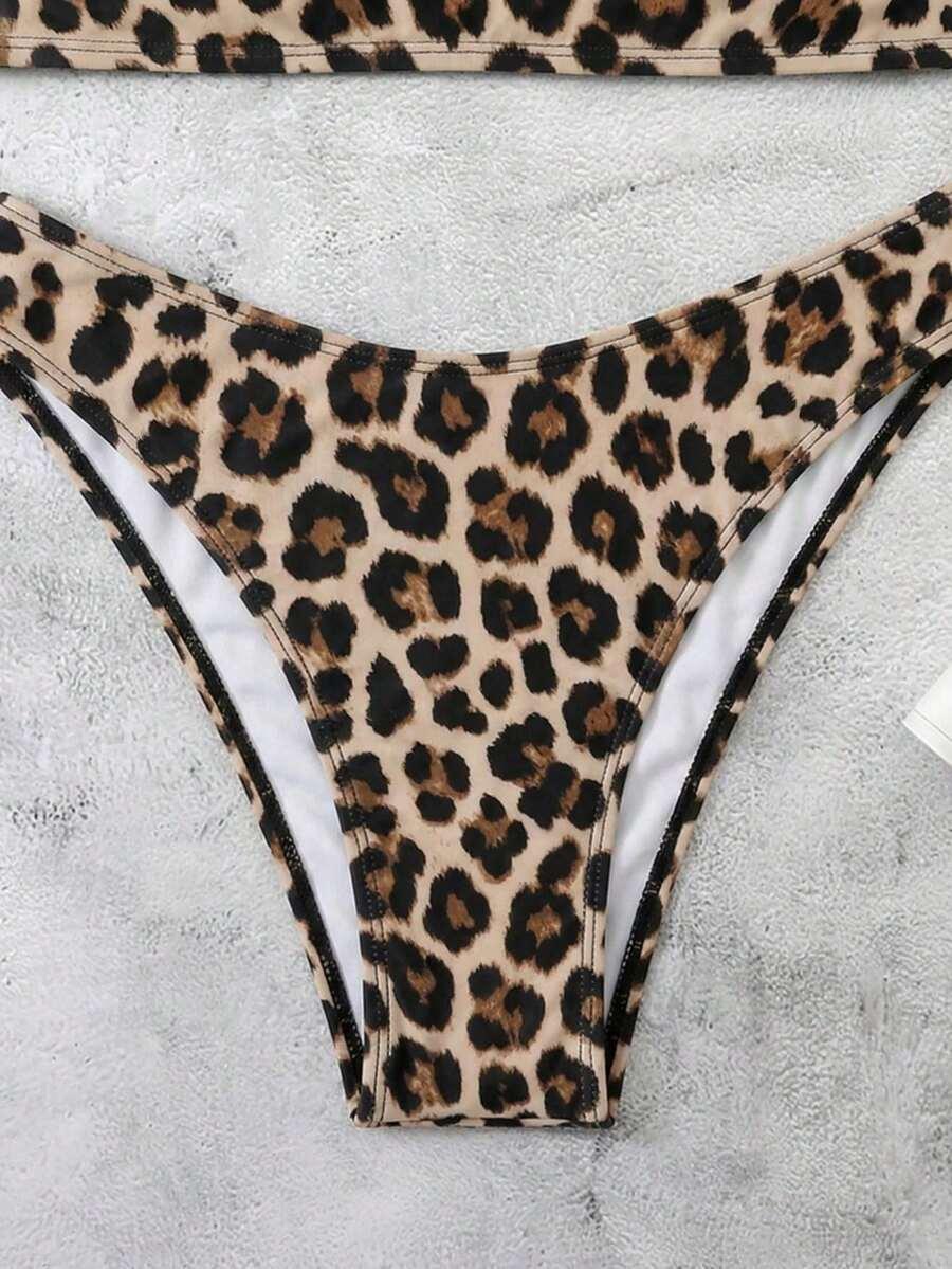 SHEIN DWUCZĘŚCIOWY STRÓJ KĄPIELOWY ANIMAL PRINT S09__M