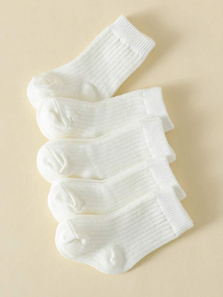 SHEIN BIAŁE SKARPETY 5-PACK S07__68-80