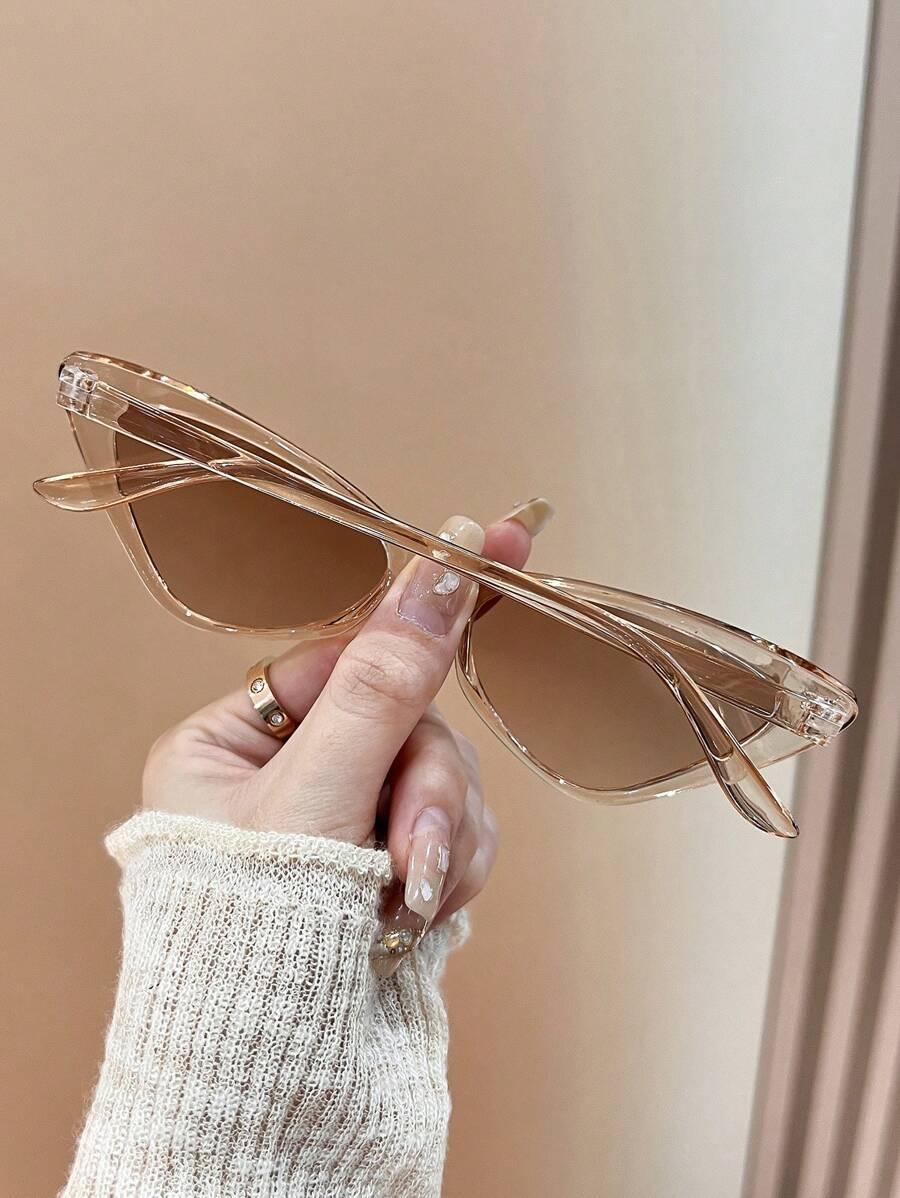SHEIN BEŻOWE OKULARY PRZECIWSŁONECZNE S07