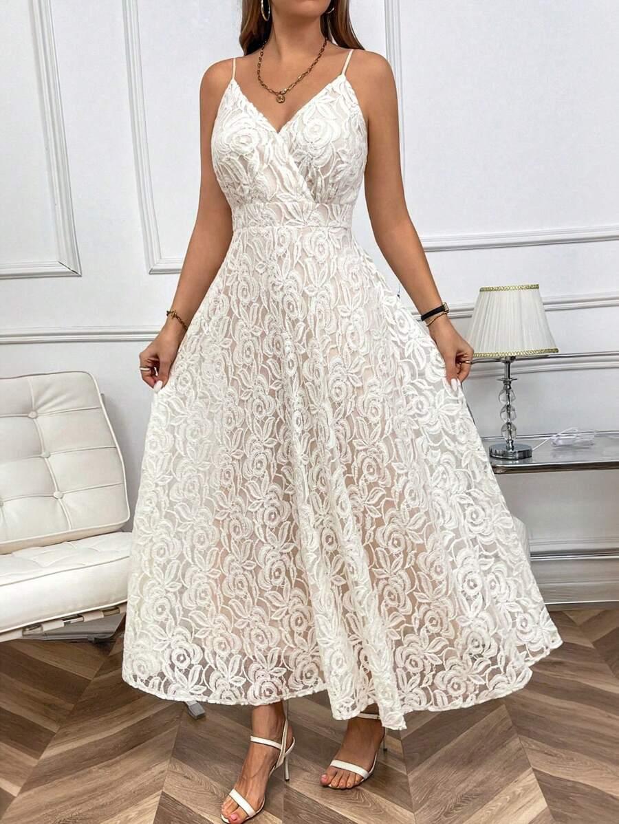 SHEIN MAXI SUKIENKA NA RAMIĄCZKACH S06__XL