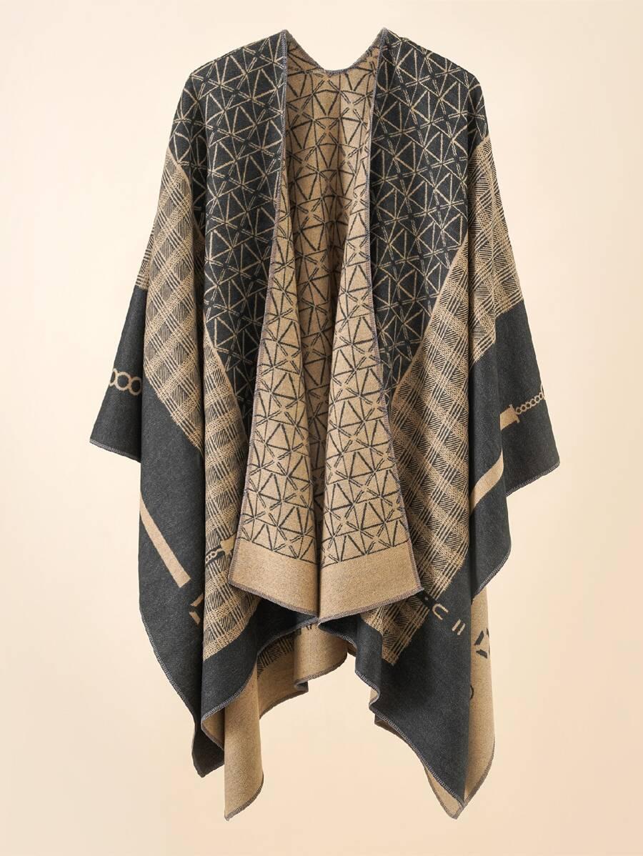 SHEIN SZAL PONCZO WZÓR W01__155X135CM