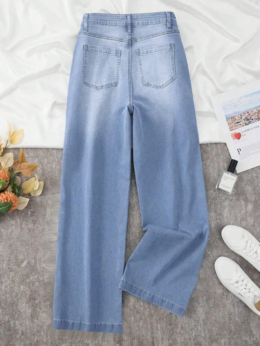 SHEIN NIEBIESKIE SPODNIE JEANS S06__52