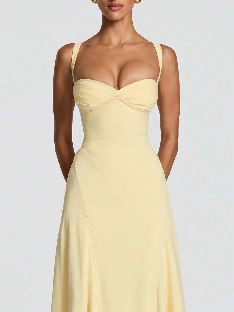 SHEIN ŻÓŁTA MAXI SUKIENKA PK01__XS