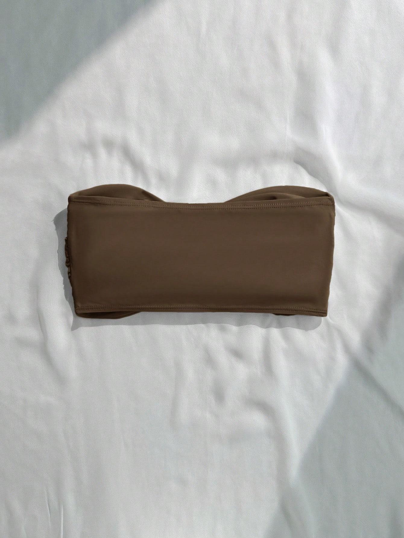 SHEIN BRĄZOWA GÓRA OD BIKINI S09__M