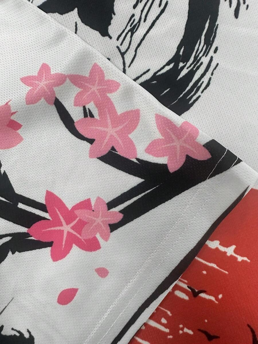 SHEIN T-SHIRT OKRĄGŁY DEKOLT NADRUK S06__M