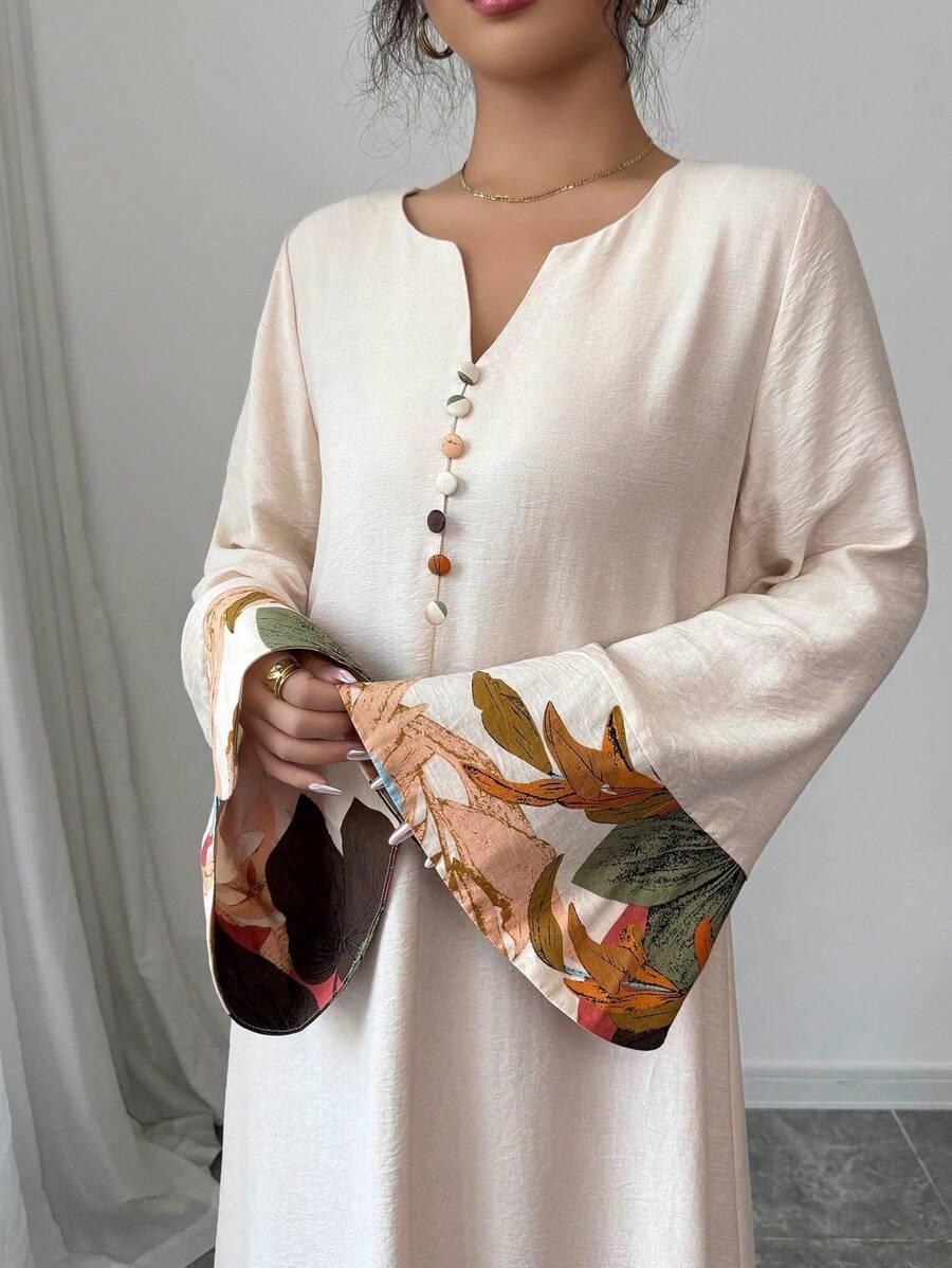 SHEIN BEŻOWA MAXI SUKIENKA S06__XL