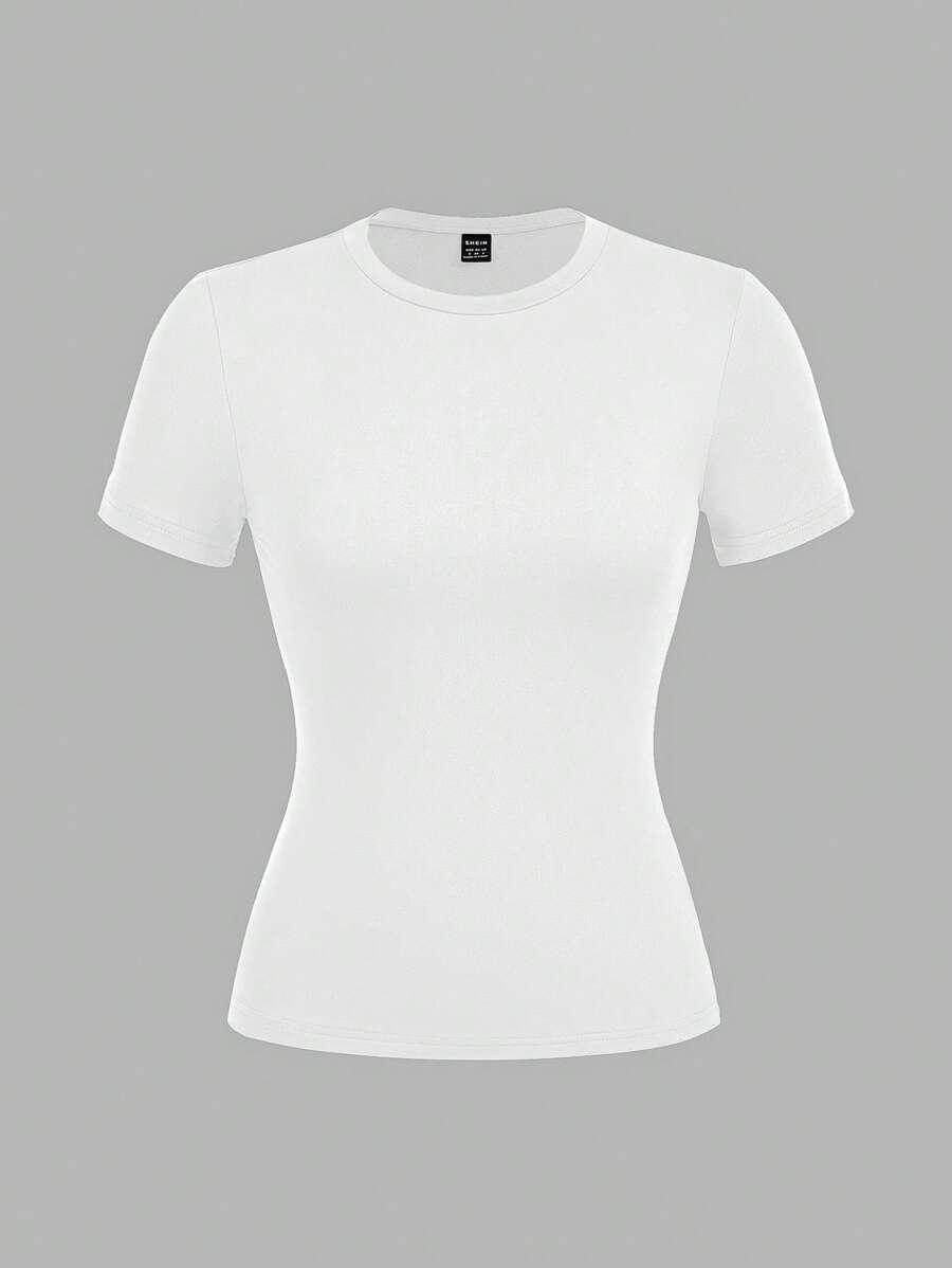 SHEIN T-SHIRT OKRĄGŁY DEKOLT 2-PACK PK01__L