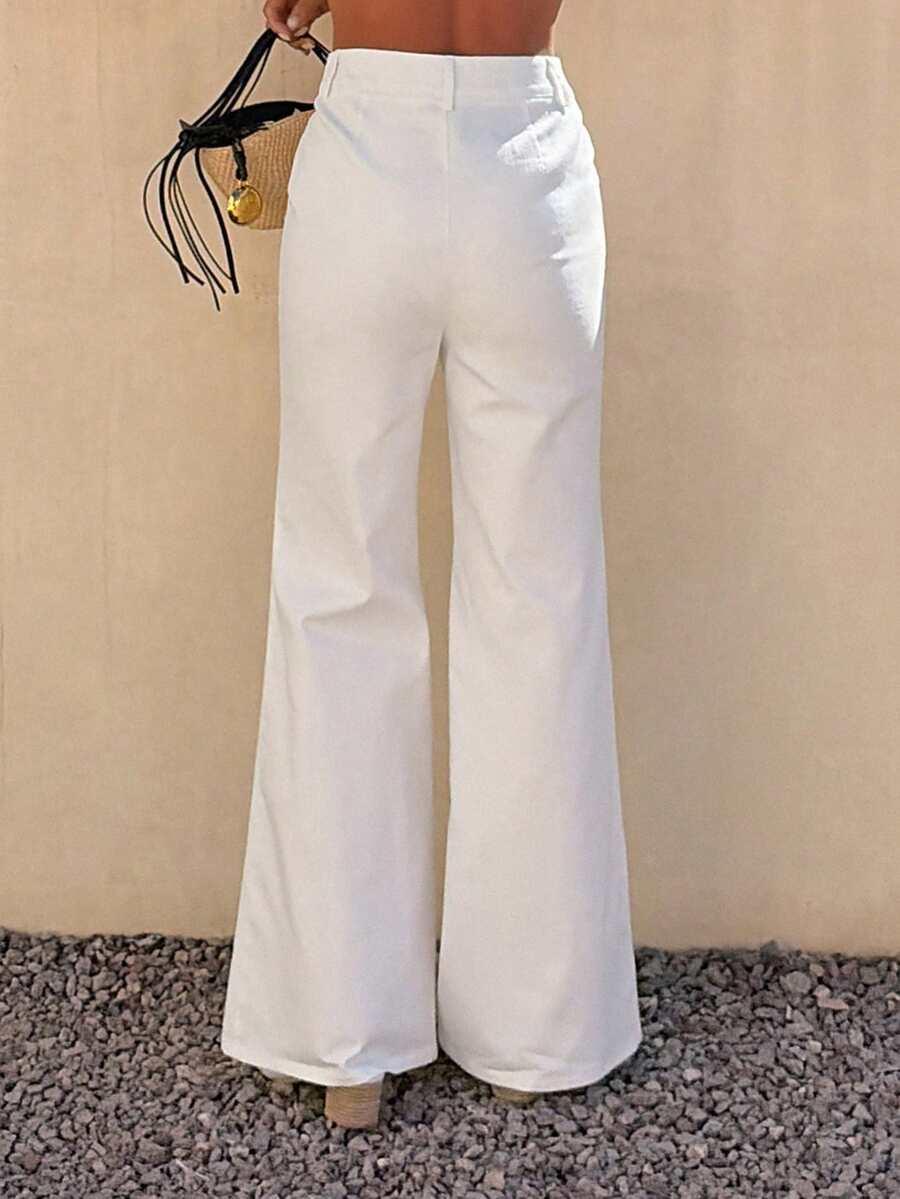 DAZY BIAŁE SPODNIE JEANS S06__L