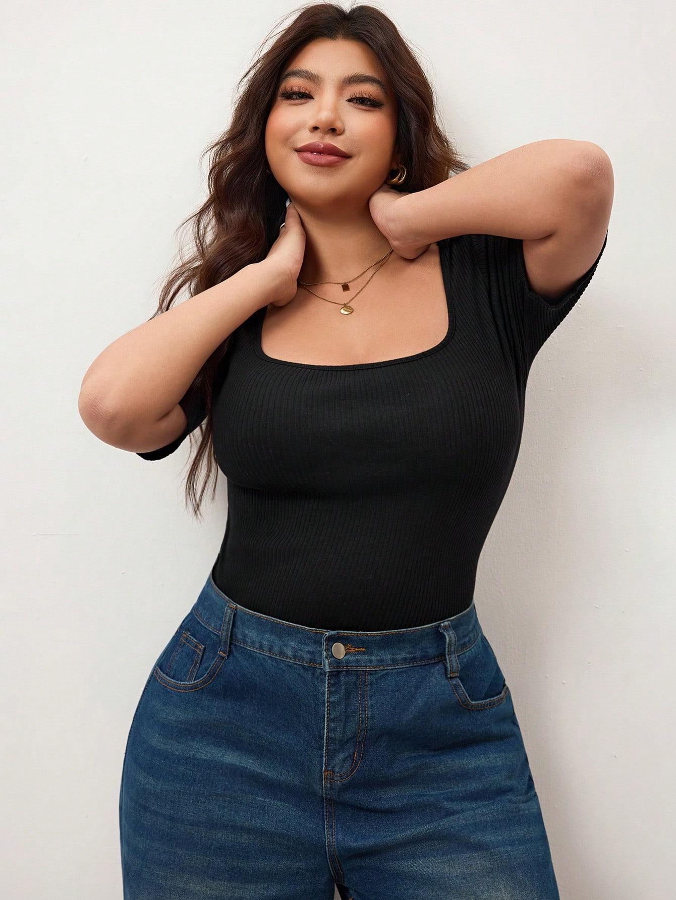 SHEIN CZARNY TOP PRĄŻKI S06__50