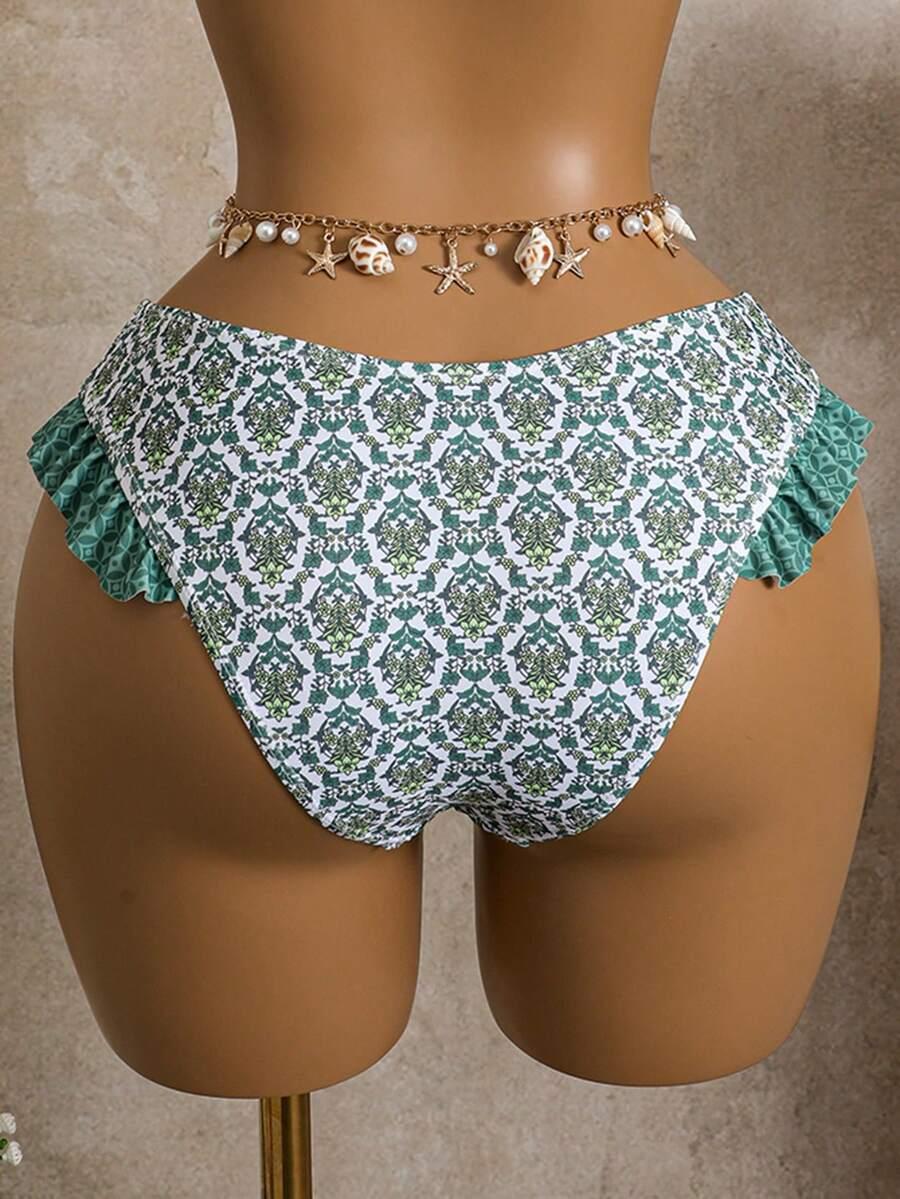 BELLISIA DÓŁ OD BIKINI WZÓR FALBANA S09__XXL