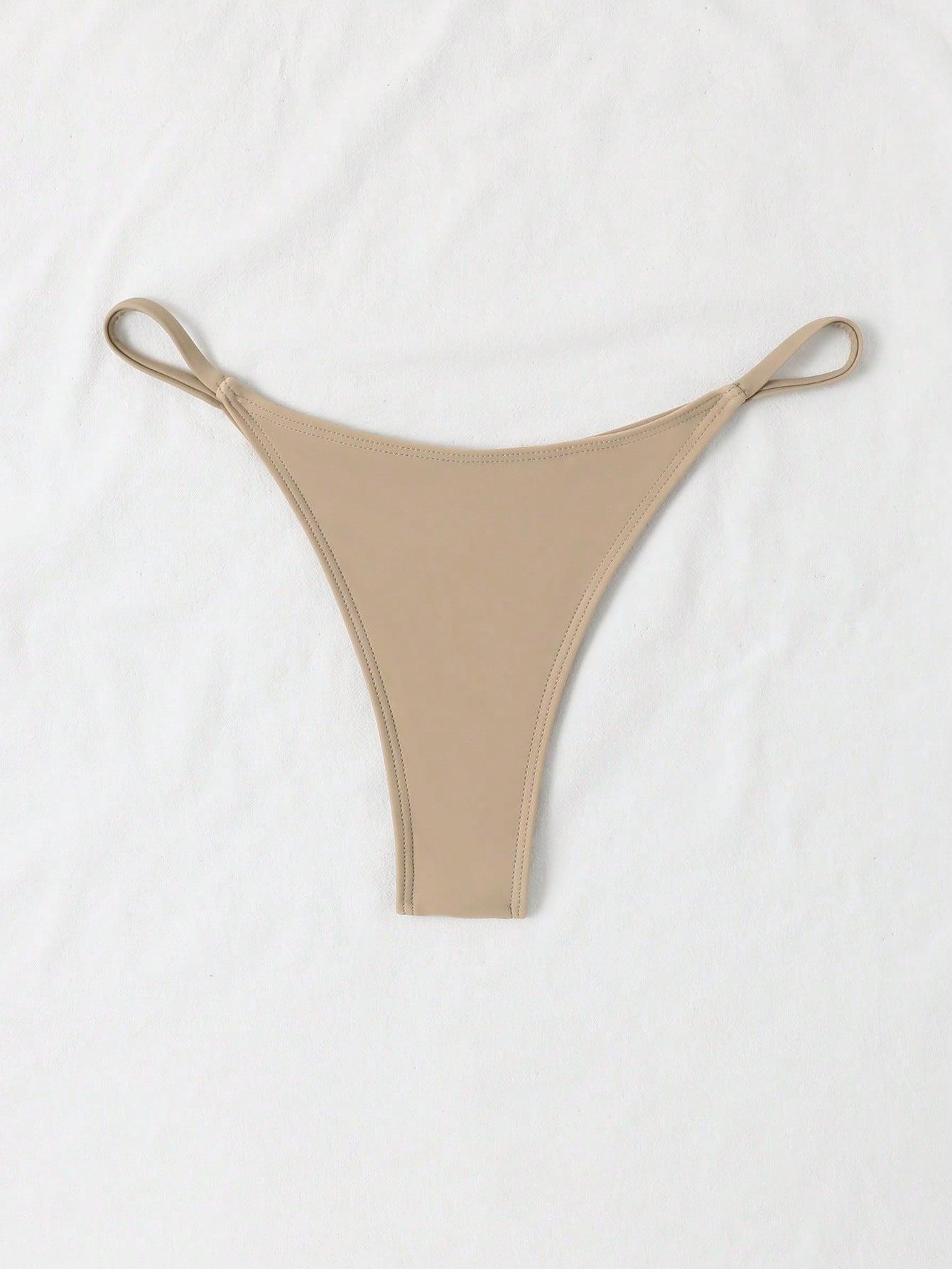 SHEIN BEŻOWY DÓŁ OD BIKINI S09__XS